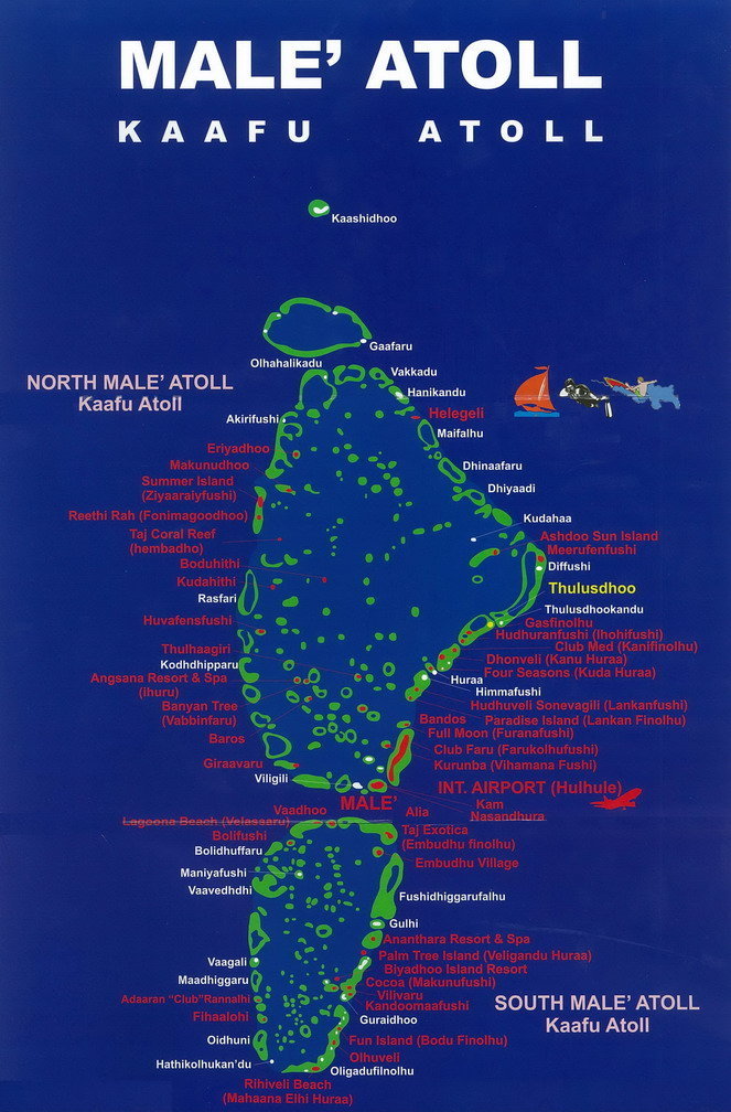 马尔代夫最新地图分享---价值8刀 :)--给想去的朋