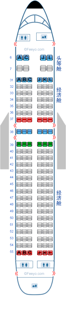 坐飞机选座位坐哪里好,如图