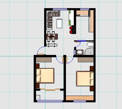 两套两室一厅140平米
